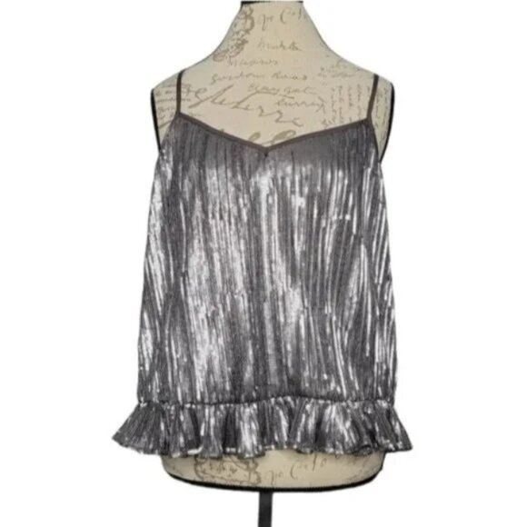 Anthropologie Amelie Gray Sequin Top - Picture 3 of 7